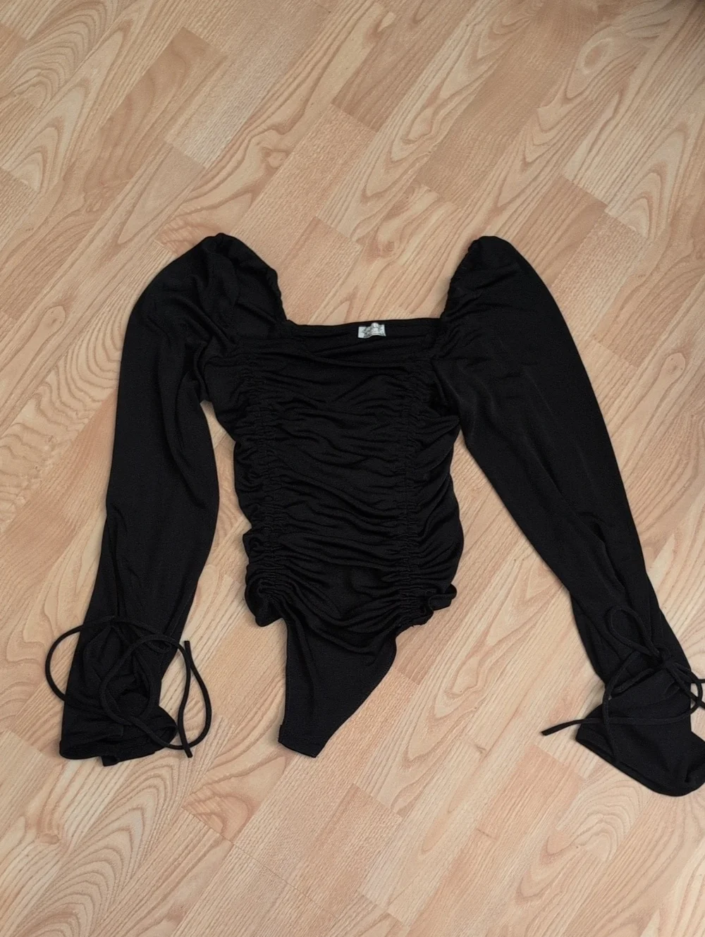 Free People Intimately Meant To Be Black Bodysuit Size XS